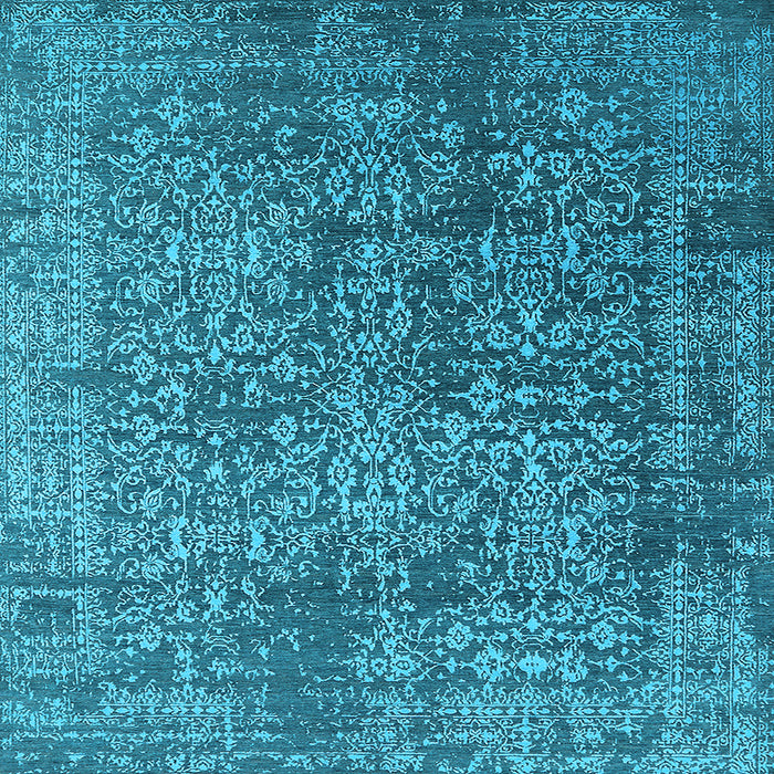 Square Oriental Light Blue Industrial Rug, urb2766lblu