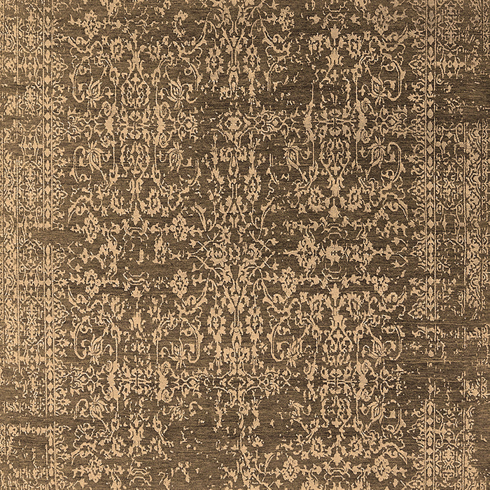 Machine Washable Oriental Brown Industrial Rug, wshurb2766brn