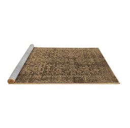Sideview of Machine Washable Oriental Brown Industrial Rug, wshurb2766brn