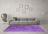 Machine Washable Oriental Purple Industrial Rug, wshurb2766pur