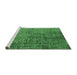 Sideview of Machine Washable Oriental Emerald Green Industrial Area Rugs, wshurb2766emgrn