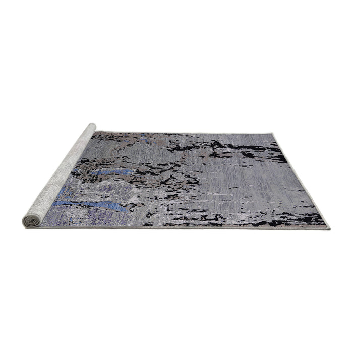 Sideview of Machine Washable Industrial Modern Dark Gray Rug, wshurb2767