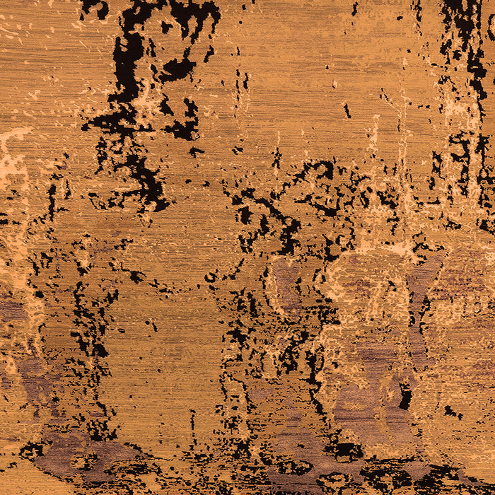 Square Machine Washable Oriental Orange Industrial Area Rugs, wshurb2767org