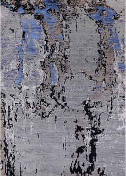 Mid-Century Modern Dark Gray Oriental Rug, urb2767