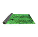 Sideview of Oriental Green Industrial Rug, urb2767grn