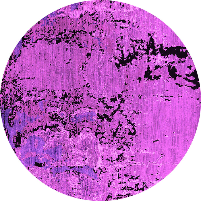 Round Oriental Pink Industrial Rug, urb2767pnk