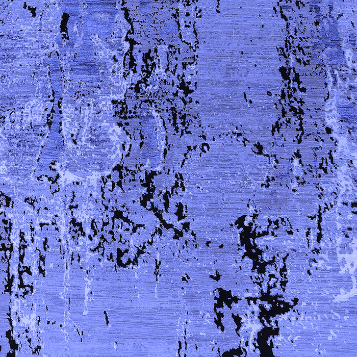 Machine Washable Oriental Blue Industrial Rug, wshurb2767blu