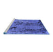 Sideview of Machine Washable Oriental Blue Industrial Rug, wshurb2767blu