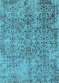 Oriental Light Blue Industrial Rug, urb2768lblu