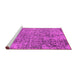 Sideview of Machine Washable Oriental Pink Industrial Rug, wshurb2768pnk