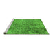 Sideview of Machine Washable Oriental Green Industrial Area Rugs, wshurb2768grn