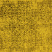 Square Machine Washable Oriental Yellow Industrial Rug, wshurb2768yw