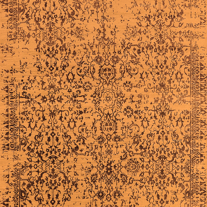 Machine Washable Oriental Orange Industrial Area Rugs, wshurb2768org