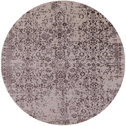 Round Machine Washable Industrial Modern Puce Purple Rug, wshurb2768
