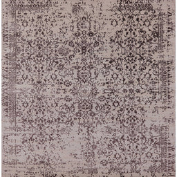 Square Machine Washable Industrial Modern Puce Purple Rug, wshurb2768