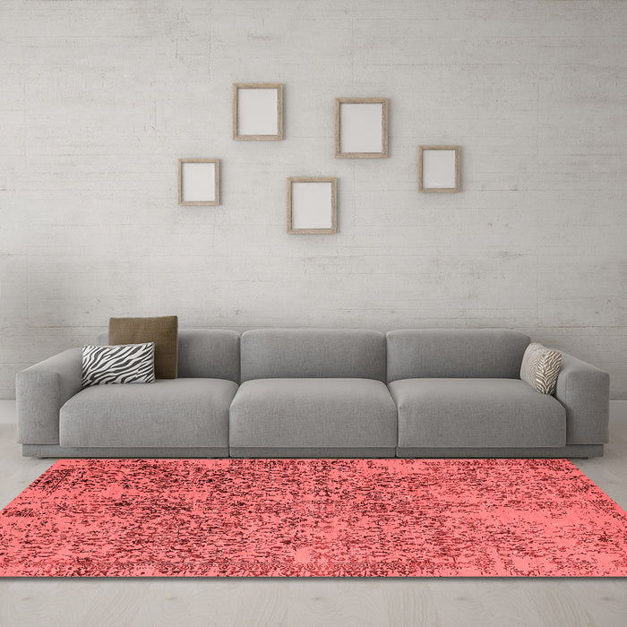 Industrial Red Washable Rugs