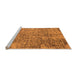 Sideview of Machine Washable Oriental Orange Industrial Area Rugs, wshurb2768org