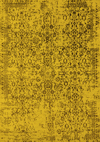 Oriental Yellow Industrial Rug, urb2768yw