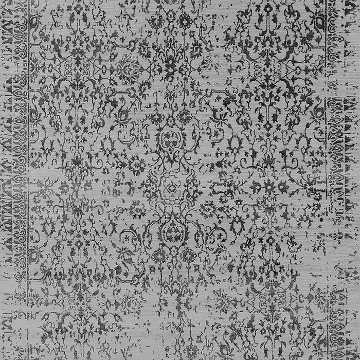 Machine Washable Oriental Gray Industrial Rug, wshurb2768gry