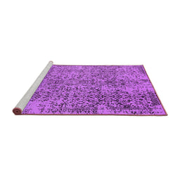Sideview of Machine Washable Oriental Purple Industrial Area Rugs, wshurb2768pur