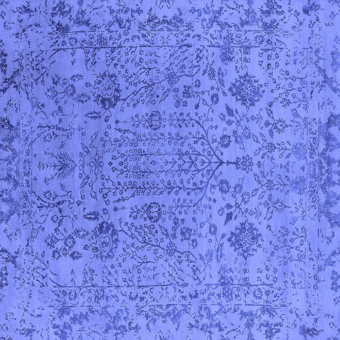 Square Oriental Blue Industrial Rug, urb2769blu