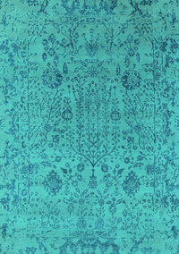 Oriental Turquoise Industrial Rug, urb2769turq