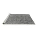 Sideview of Machine Washable Oriental Gray Industrial Rug, wshurb2769gry