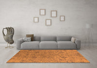 Machine Washable Oriental Orange Industrial Rug, wshurb2769org