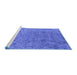 Sideview of Machine Washable Oriental Blue Industrial Rug, wshurb2769blu