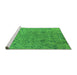 Sideview of Machine Washable Oriental Green Industrial Area Rugs, wshurb2769grn