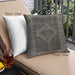 Front View of Mid-Century Modern Urban Square Midnight Gary Throw Pillow, 18 inch by 18 inch, pwurb276