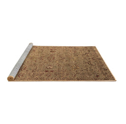 Sideview of Machine Washable Oriental Brown Industrial Rug, wshurb2770brn