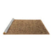 Sideview of Machine Washable Oriental Brown Industrial Rug, wshurb2770brn