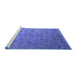 Sideview of Machine Washable Oriental Blue Industrial Rug, wshurb2770blu