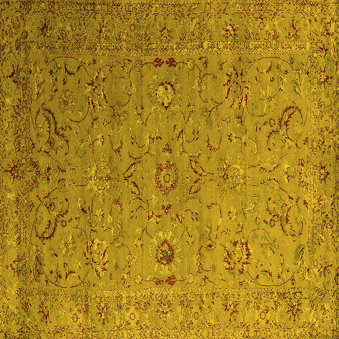 Square Oriental Yellow Industrial Rug, urb2770yw