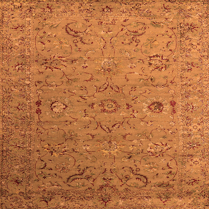 Square Oriental Orange Industrial Rug, urb2770org