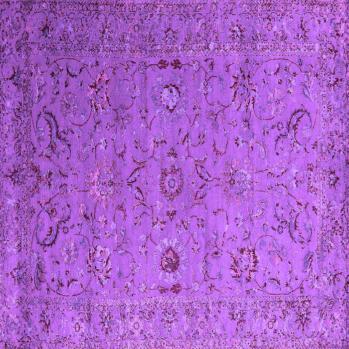 Square Machine Washable Oriental Purple Industrial Area Rugs, wshurb2770pur