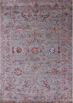 Mid-Century Modern Dark Gray Oriental Rug, urb2770