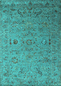 Oriental Turquoise Industrial Rug, urb2770turq