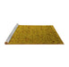 Sideview of Machine Washable Oriental Yellow Industrial Rug, wshurb2770yw