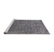 Sideview of Machine Washable Industrial Modern Carbon Gray Rug, wshurb2771