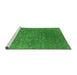 Sideview of Machine Washable Oriental Green Industrial Area Rugs, wshurb2771grn