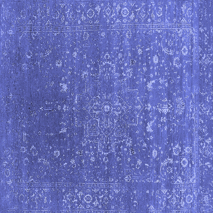 Square Oriental Blue Industrial Rug, urb2771blu