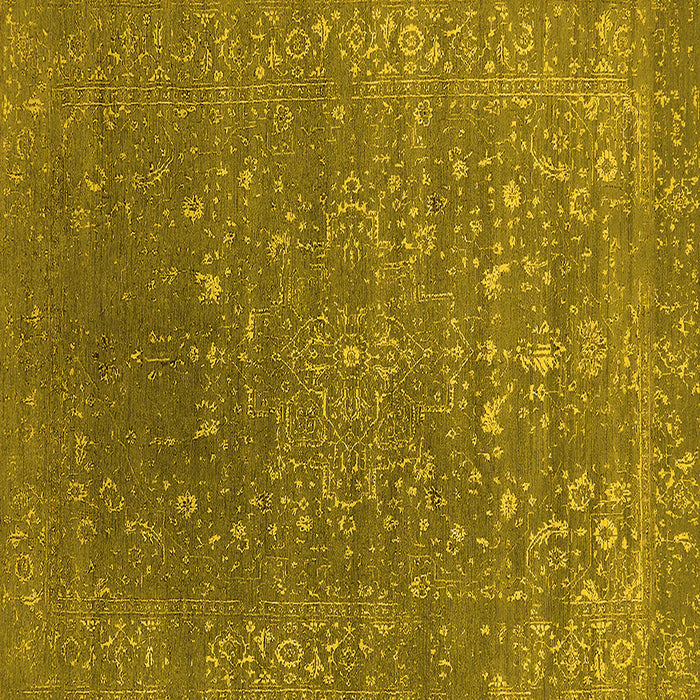 Square Oriental Yellow Industrial Rug, urb2771yw
