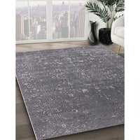 Mid-Century Modern Carbon Gray Oriental Rug, urb2771