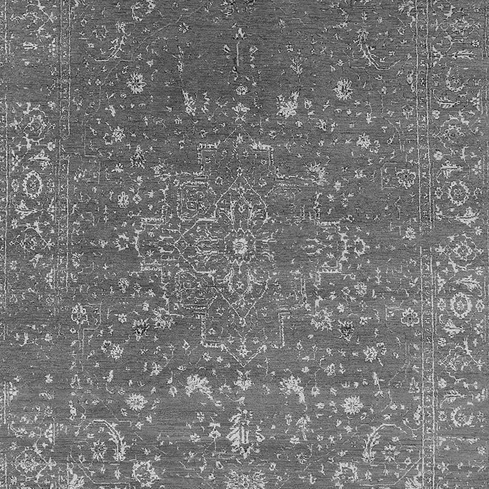 Machine Washable Oriental Gray Industrial Rug, wshurb2771gry