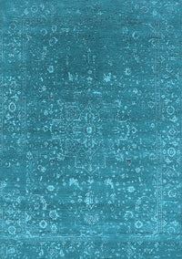 Oriental Light Blue Industrial Rug, urb2771lblu