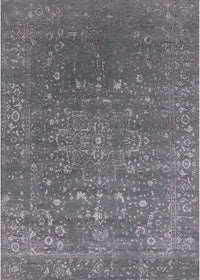 Machine Washable Industrial Modern Carbon Gray Rug, wshurb2771