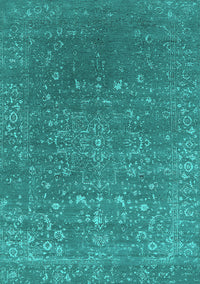 Oriental Turquoise Industrial Rug, urb2771turq