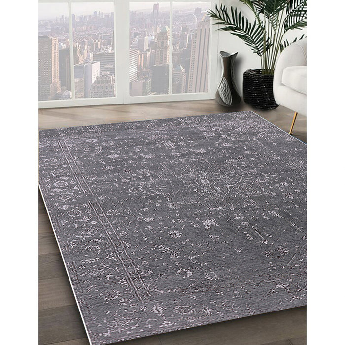 Machine Washable Industrial Modern Carbon Gray Rug in a Family Room, wshurb2771